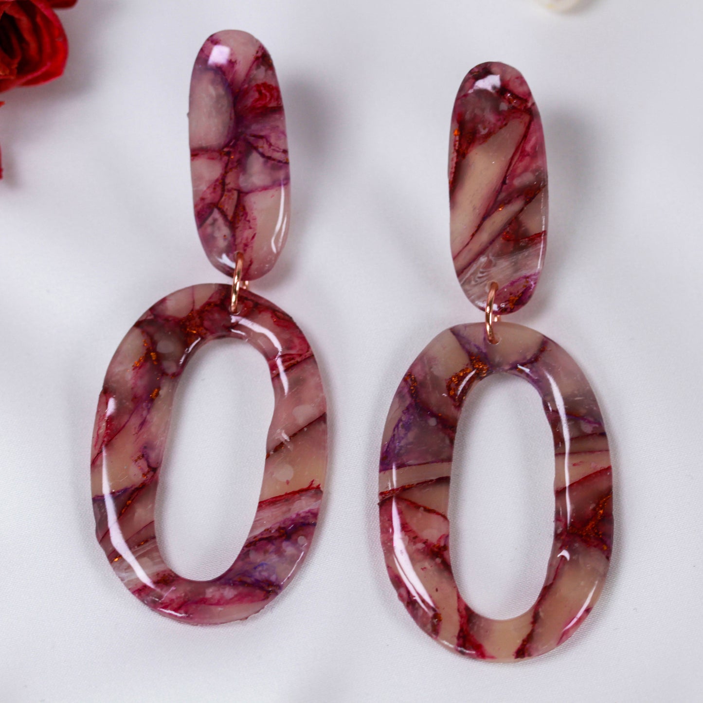 Rosegold Marble - Ohrringe
