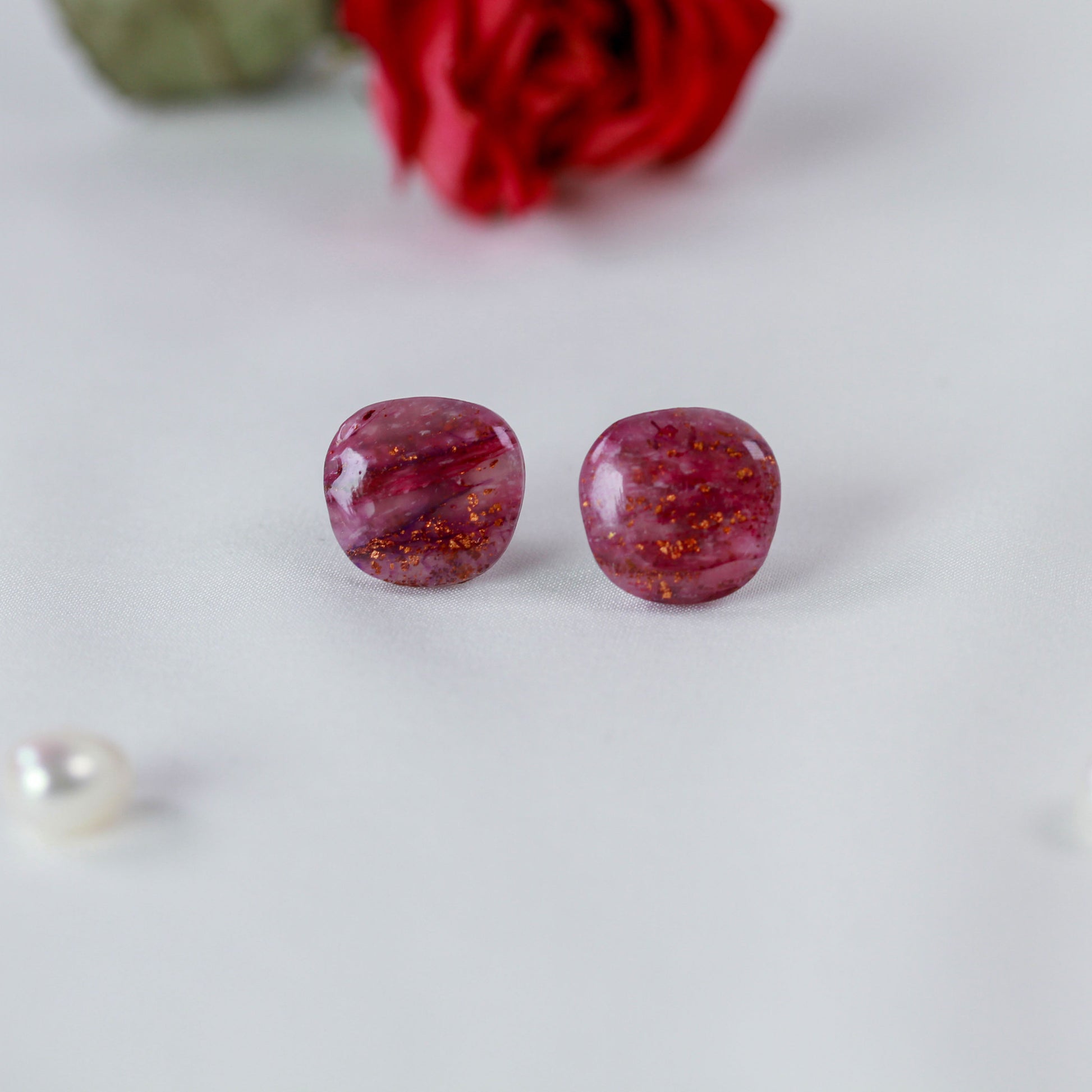 Rosegold Marble - Ohrringe