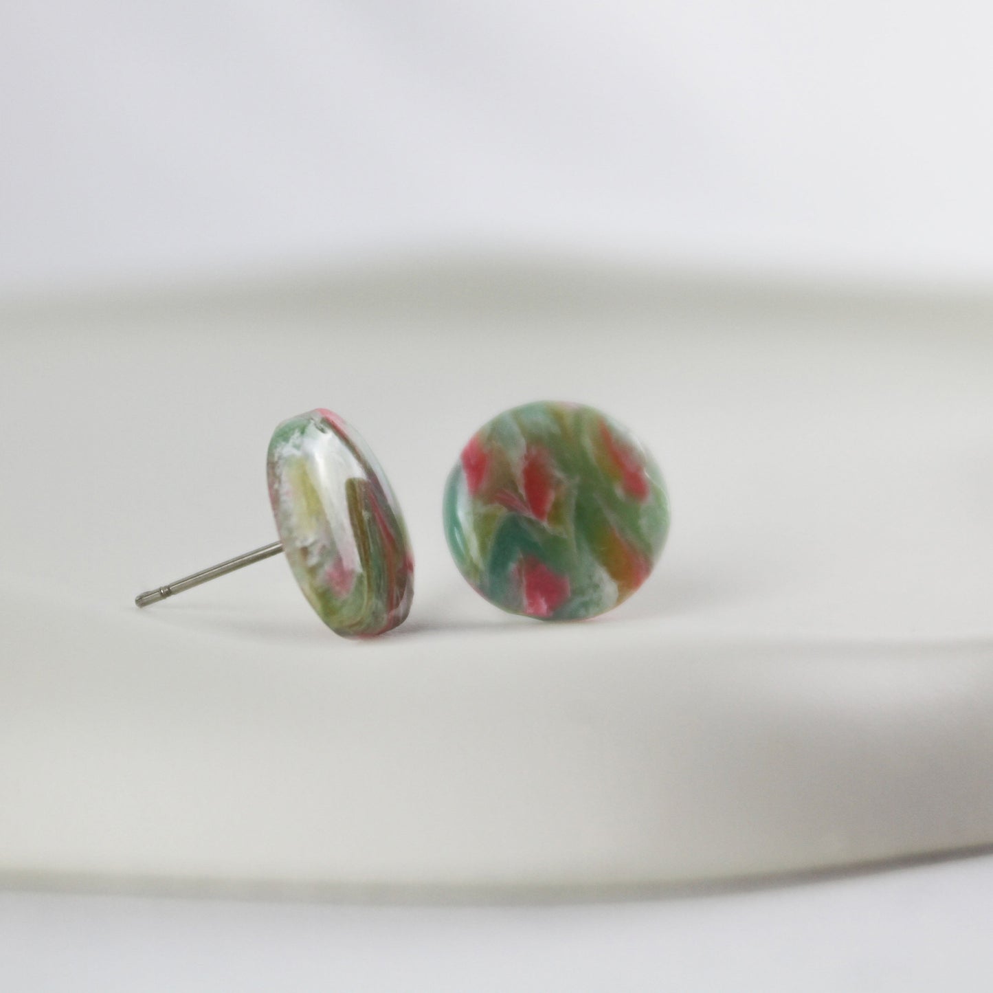Rainbow Marble - Ohrstecker