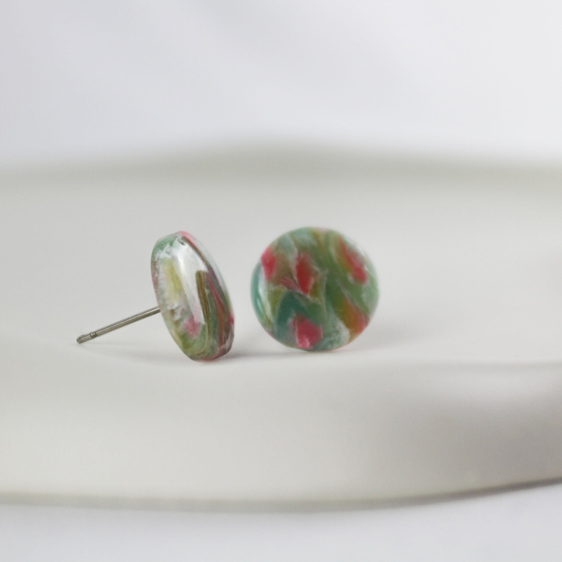 Rainbow Marble - Ohrstecker