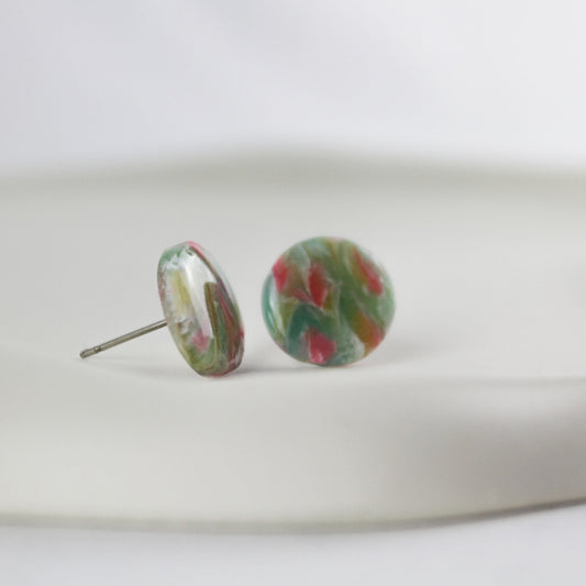 Rainbow Marble - Ohrstecker