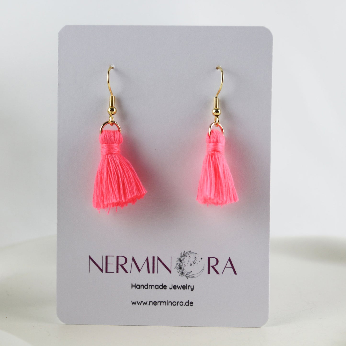 Neon Pink Tassels - Ohrringe