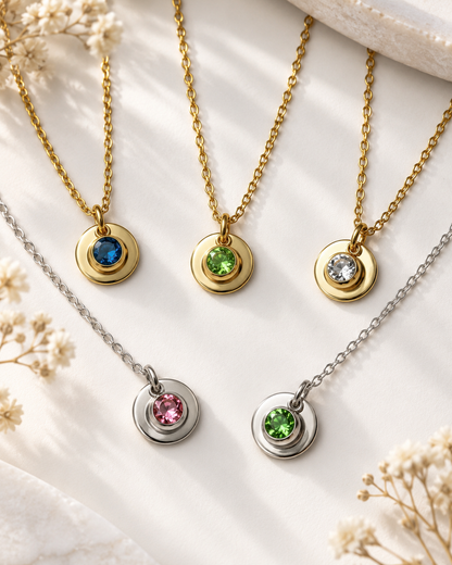 Birthstone Glow – Halskette in Geburtssteinfarbe