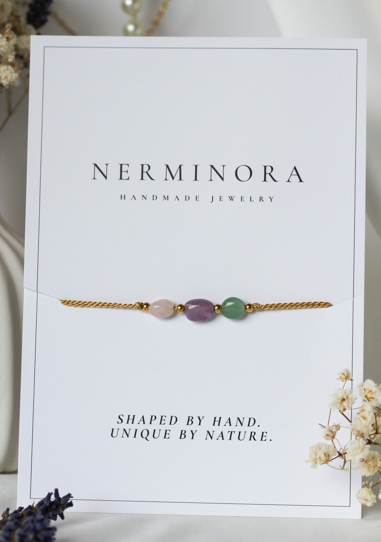 Garden Alchemy – Armband mit Aventurin, Amethyst & Rosenquarz