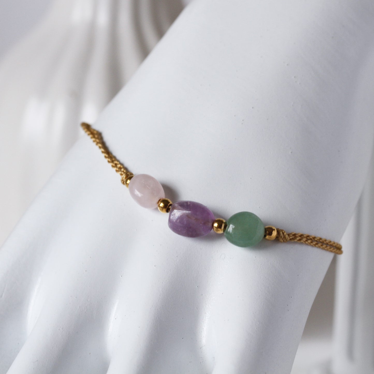 Garden Alchemy – Armband mit Aventurin, Amethyst & Rosenquarz