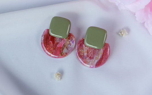 Olive Sorbet Bloom - Ohrringe