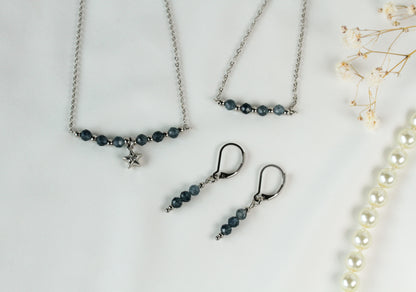Sapphire Starlight – Schmuckset mit Saphir und Sternanhänger