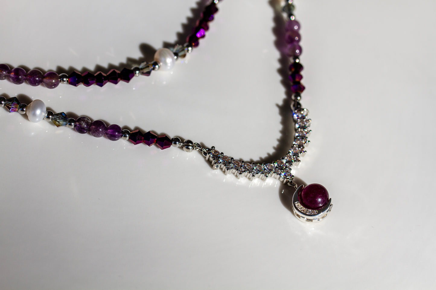 Amethyst Crystal Layering – Schmuckset