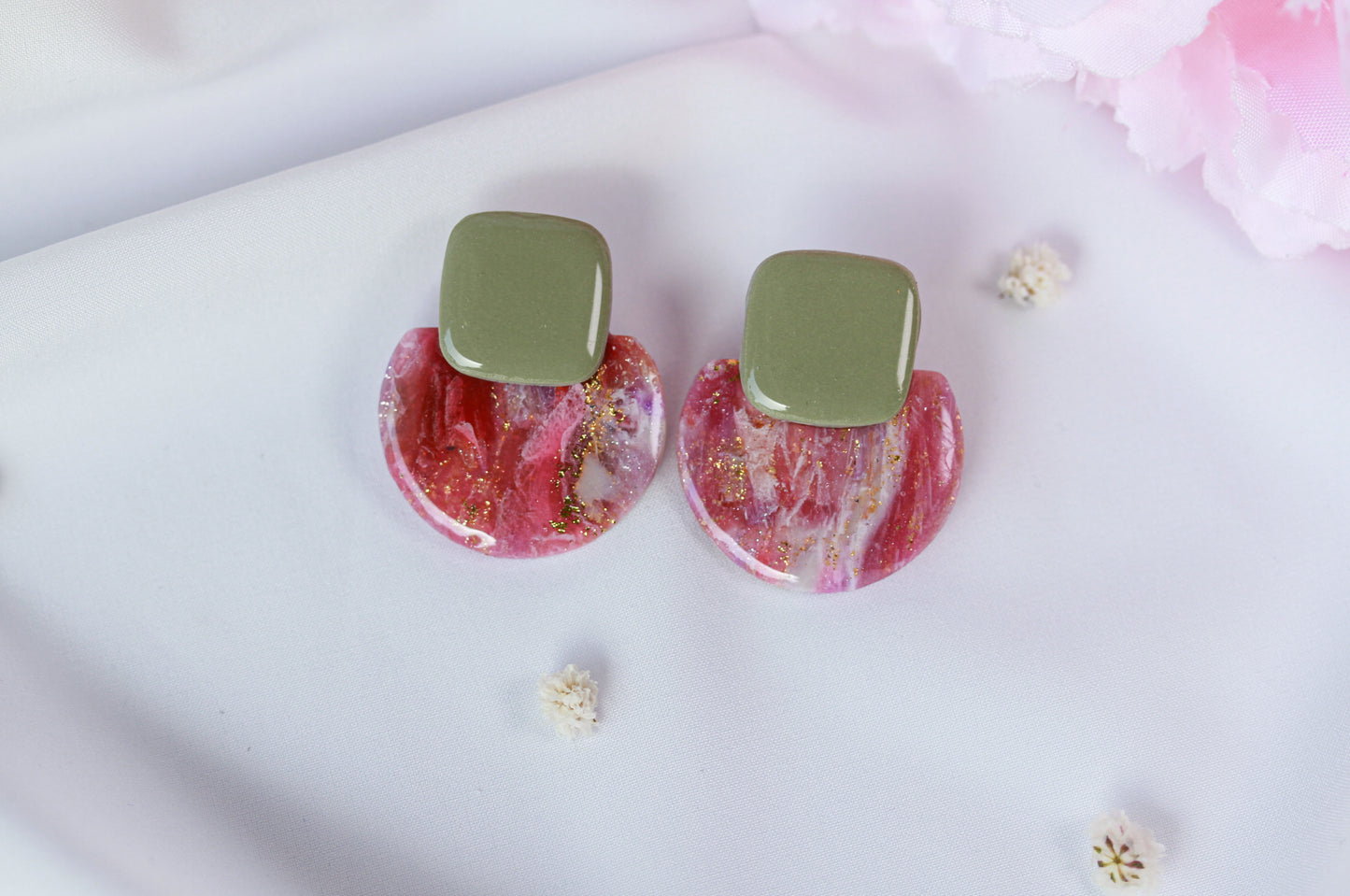 Olive Sorbet Bloom - Ohrringe