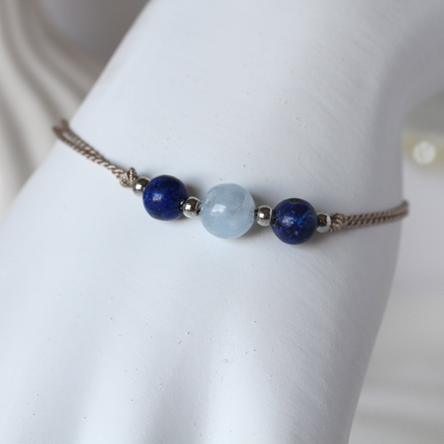 Skystone Line – Armband mit Lapislazuli & Aquamarin