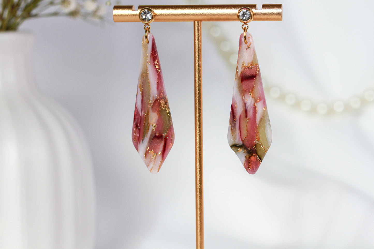 Berry Oliv Bloom Harmony – Ohrringe