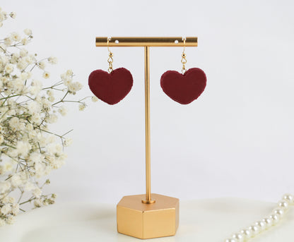 Rote Macaron Ohrringe – Handgefertigte Polymer Clay Valentinstags-Ohrringe