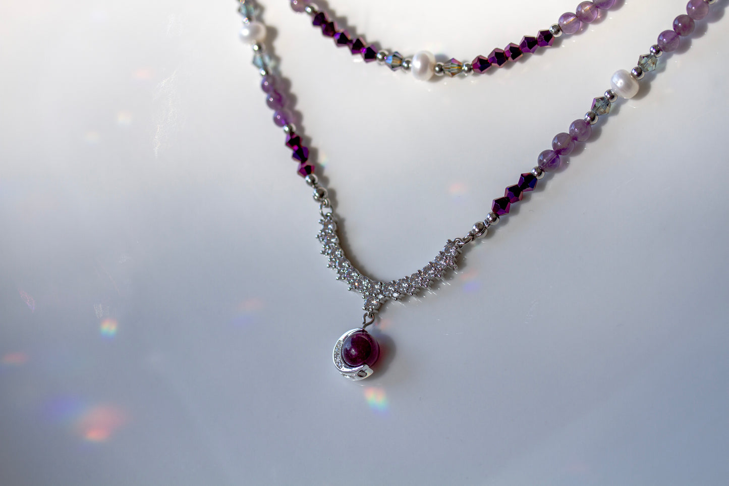 Amethyst Crystal Layering – Schmuckset
