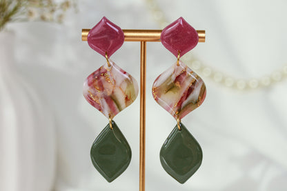 Rosewood Berry Olive Swing – Ohrringe