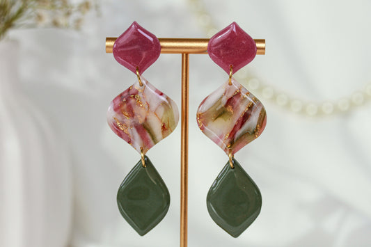 Rosewood Berry Olive Swing – Ohrringe