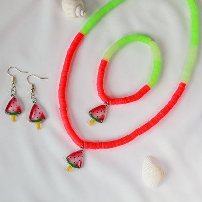 Melon Crush – 3-teiliges Katsuki-Schmuckset mit Wassermelonen-Detail