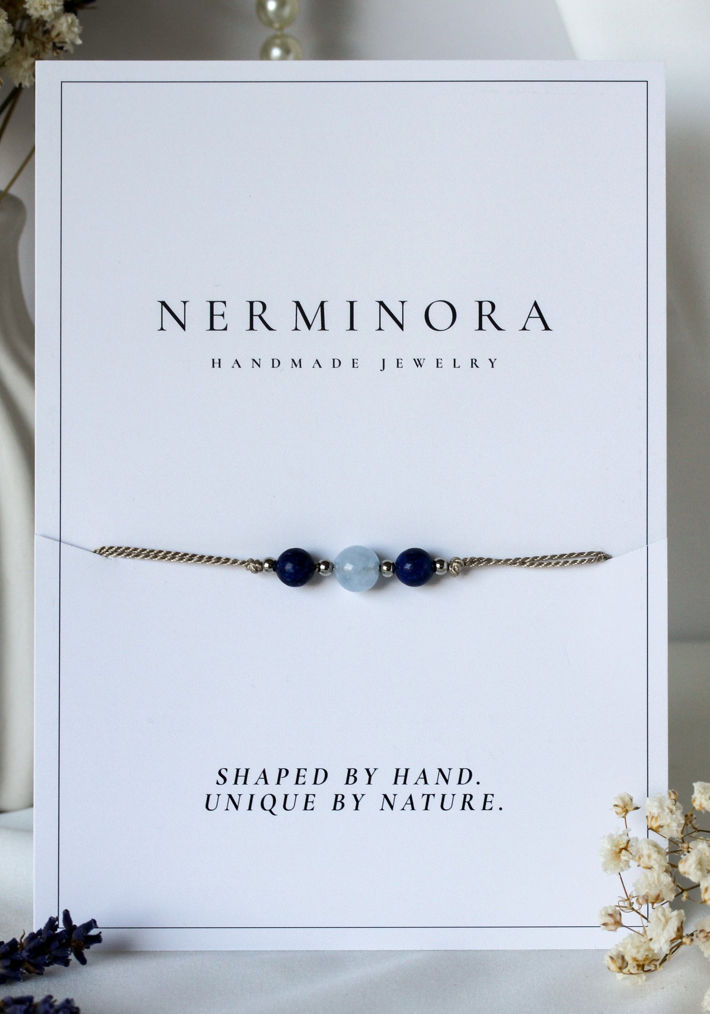 Skystone Line – Armband mit Lapislazuli & Aquamarin