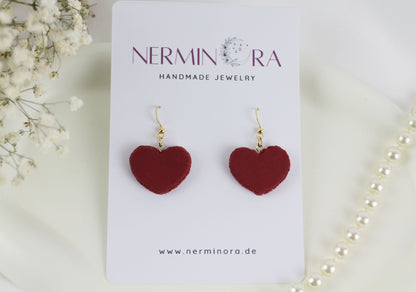 Rote Macaron Ohrringe – Handgefertigte Polymer Clay Valentinstags-Ohrringe