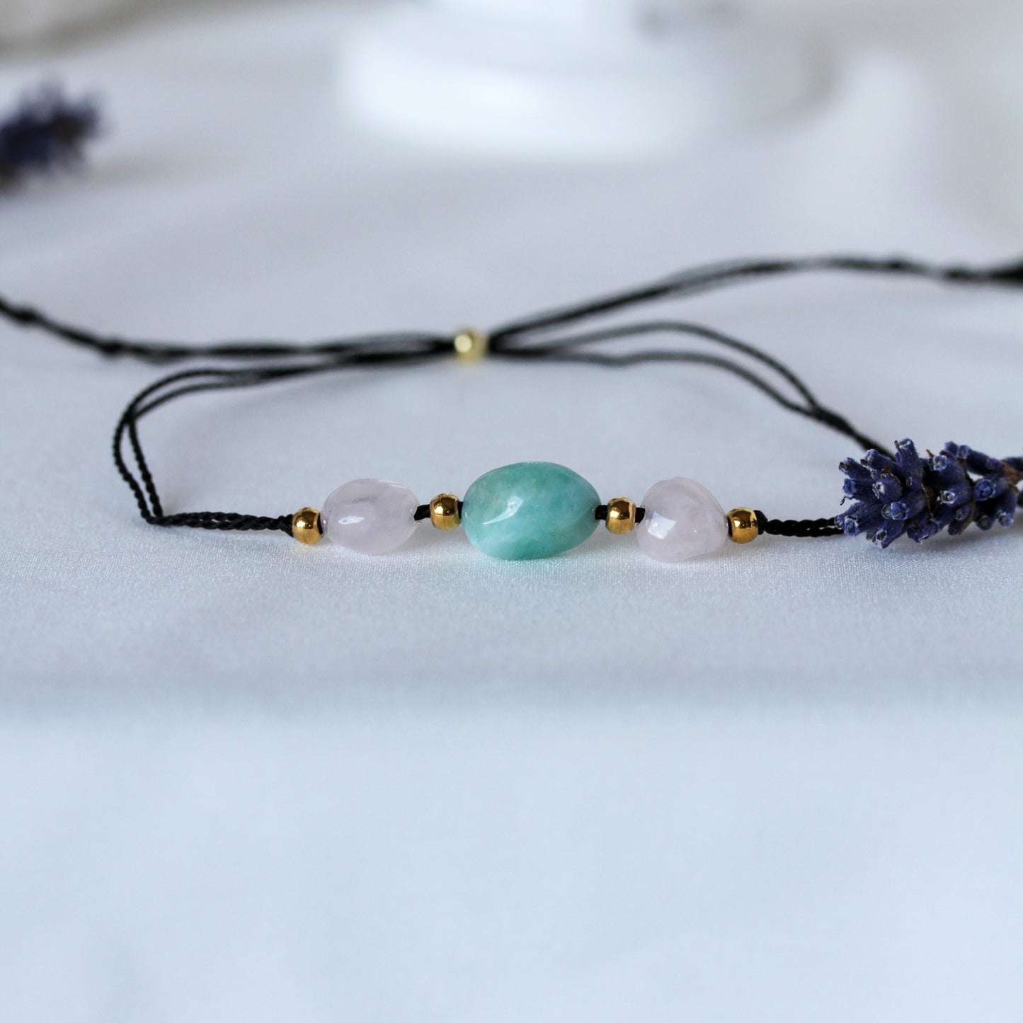 Blush Garden – Armband mit Amazonit & Rosenquarz