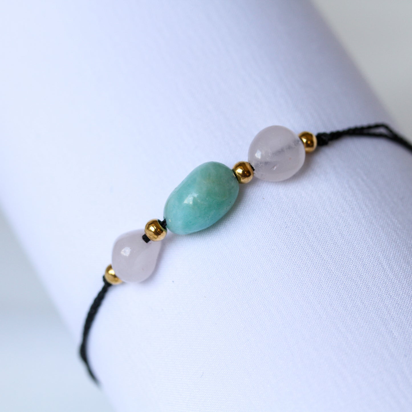 Blush Garden – Armband mit Amazonit & Rosenquarz