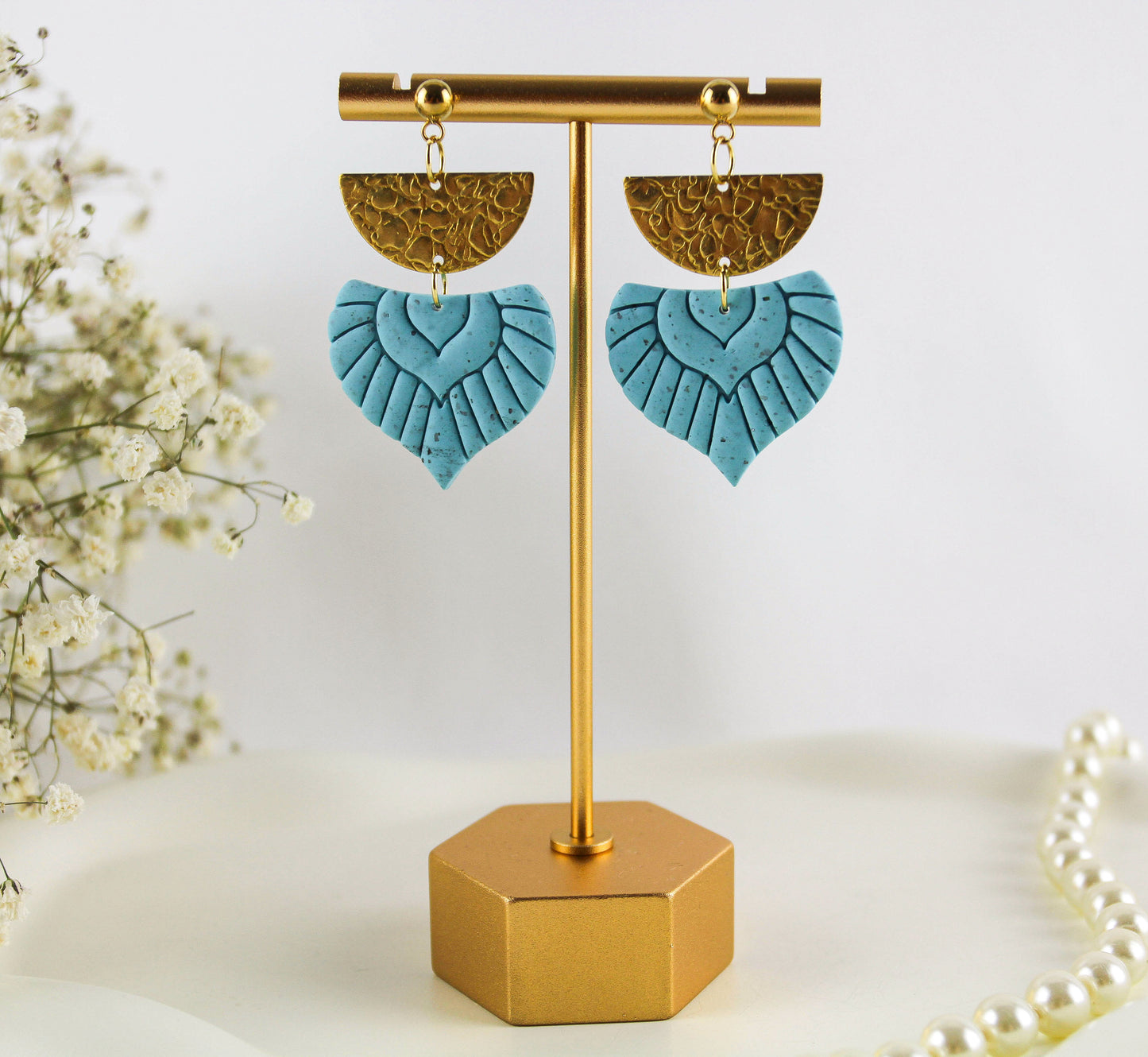 Turquoise Boho Gold – Ohrringe