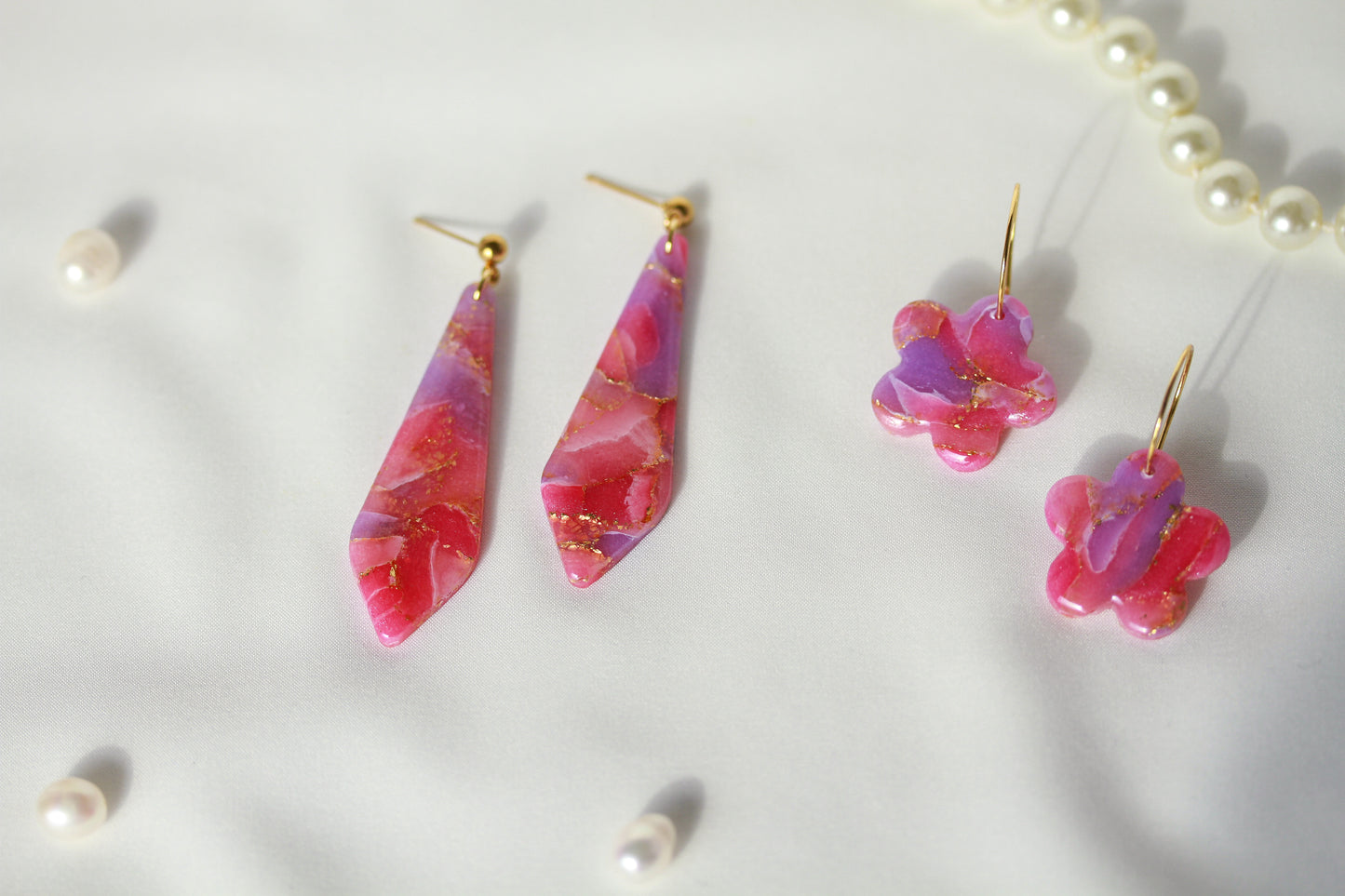 Rosé Lilac Aura – Ohrringe