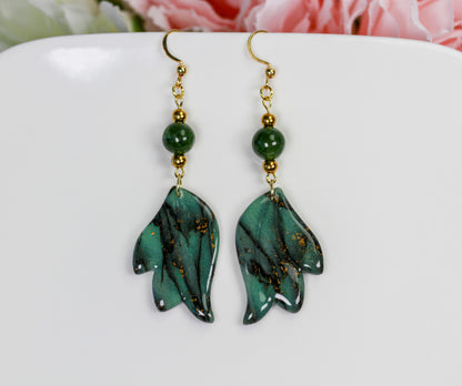 Emerald Leaf - Ohrringe