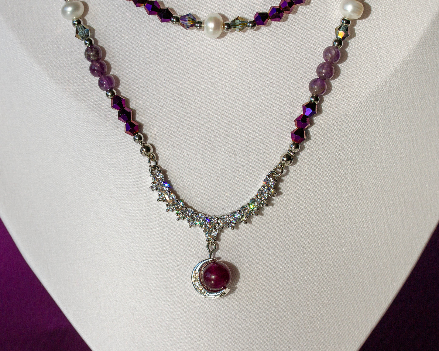 Amethyst Crystal Layering – Schmuckset