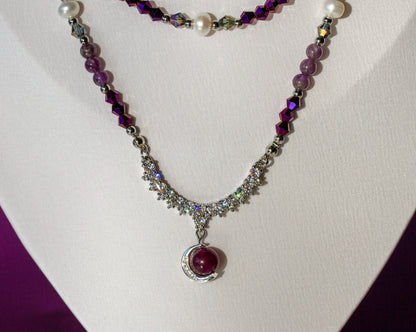 Amethyst Crystal Layering – Schmuckset