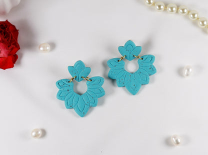 Turquoise Boho – Statement Ohrringe