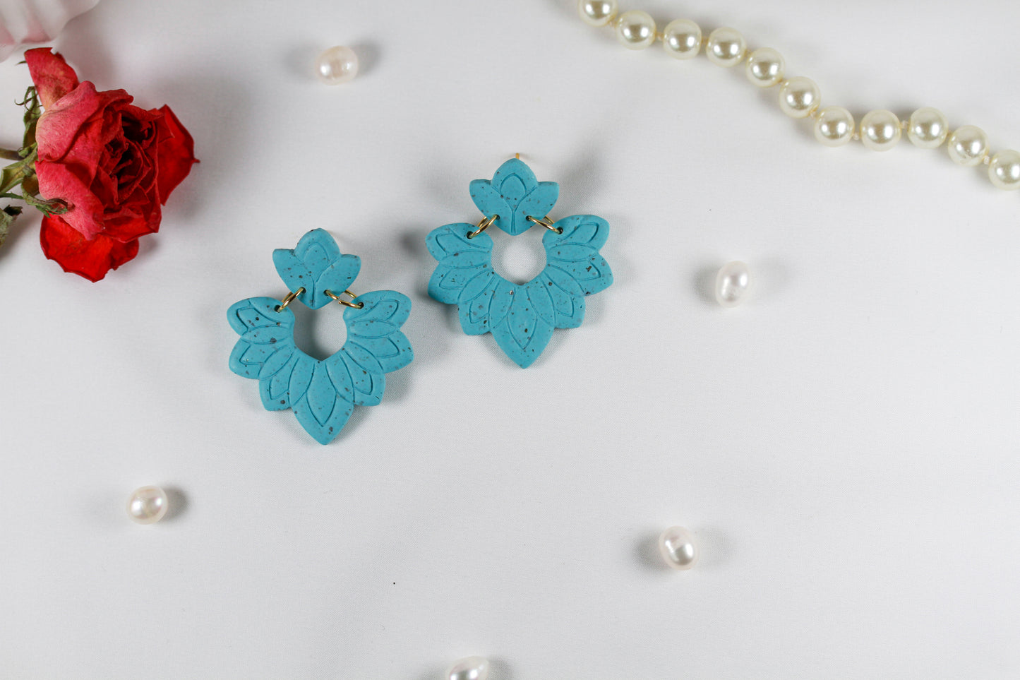 Turquoise Boho – Statement Ohrringe