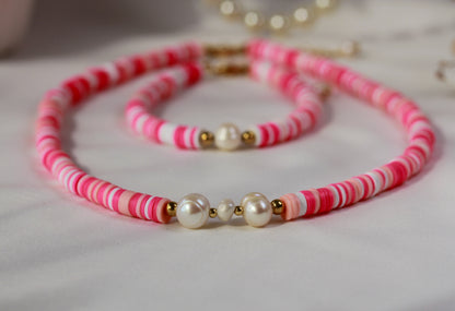 Amalfi Blush – Katsuki-Schmuckset mit Süßwasserperlen