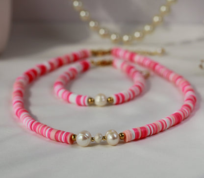 Amalfi Blush – Katsuki-Schmuckset mit Süßwasserperlen
