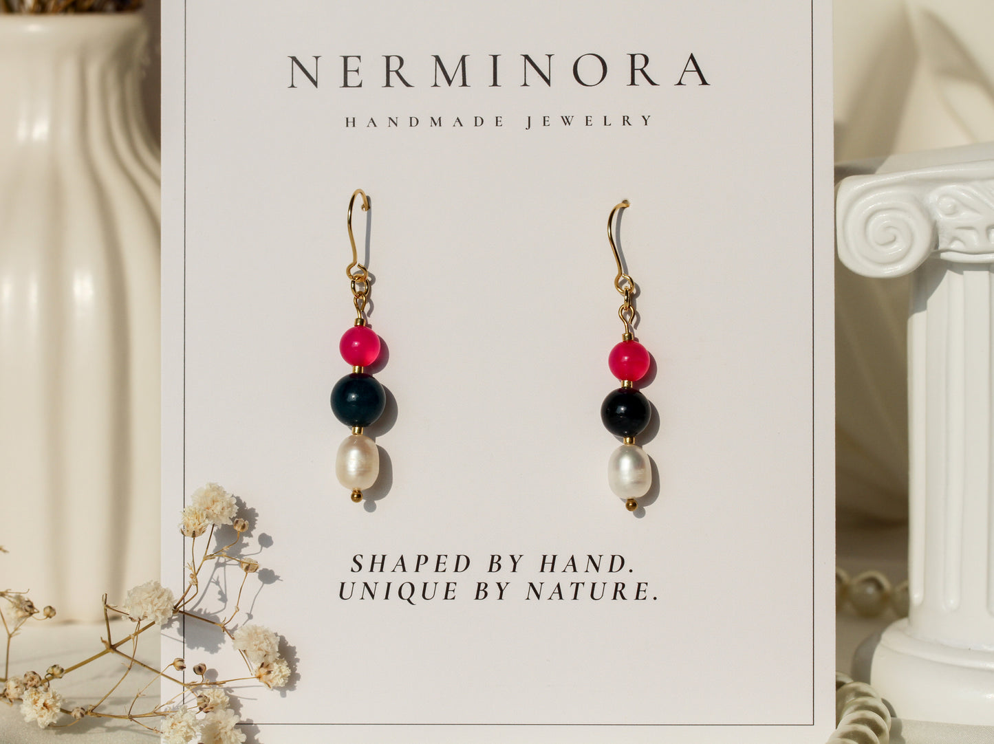 Berry & Pearl Collection – Schmuck in Pink, Dunkelblau und Perlweiß