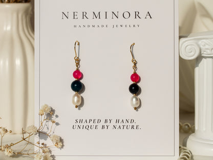 Berry & Pearl Collection – Schmuck in Pink, Dunkelblau und Perlweiß