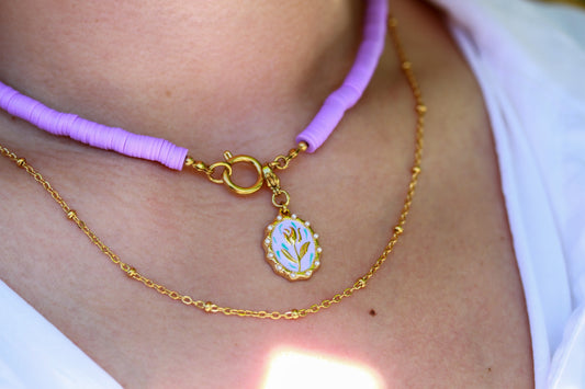 Lilac Garden Charm - Halskette