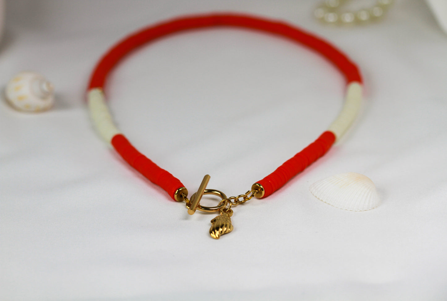 Red Shell Charm - Halskette