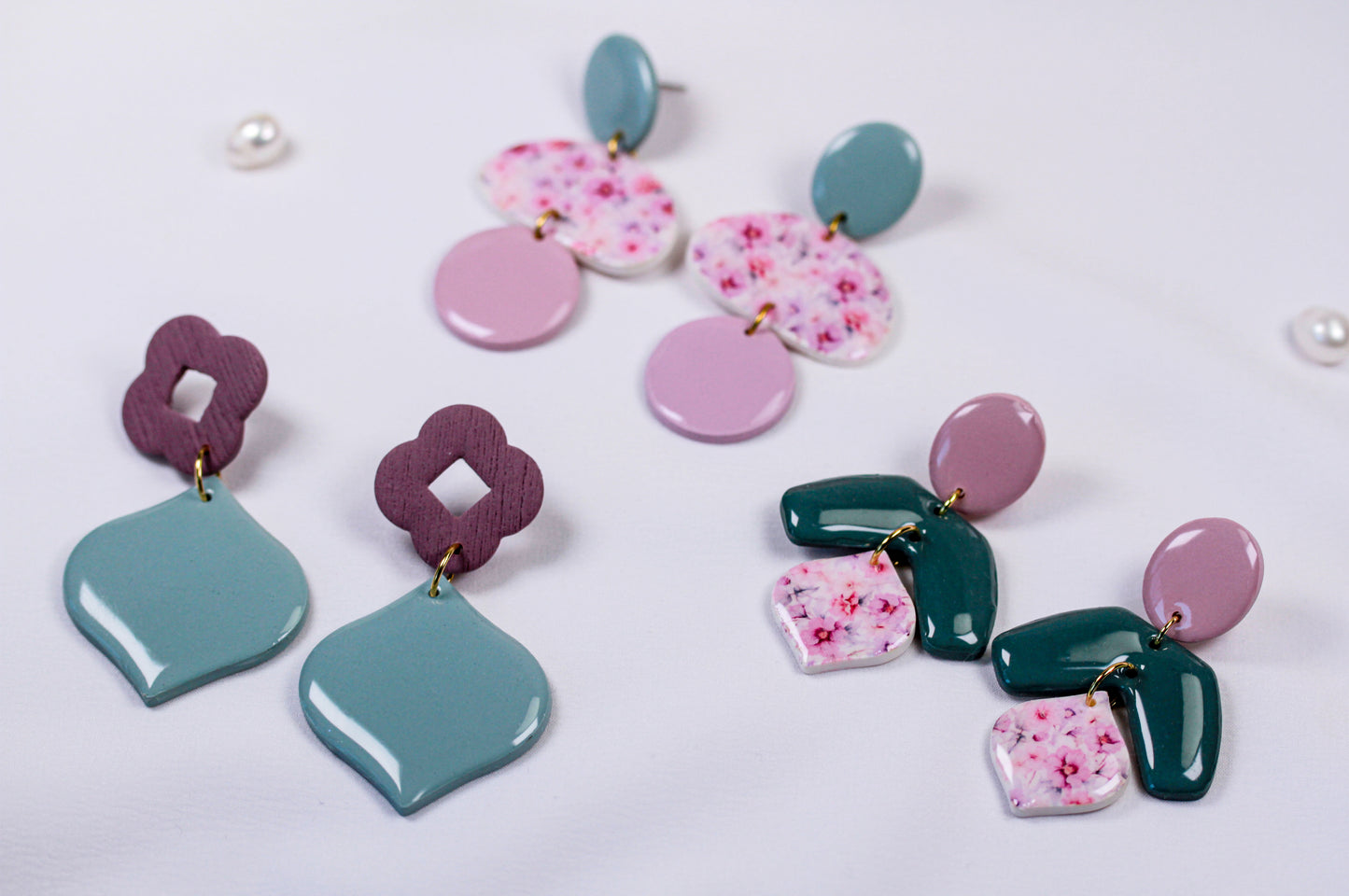 Blush Garden – Mauve Bloom Drop - Ohrringe