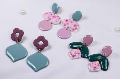 Blush Garden – Mauve Bloom Drop - Ohrringe