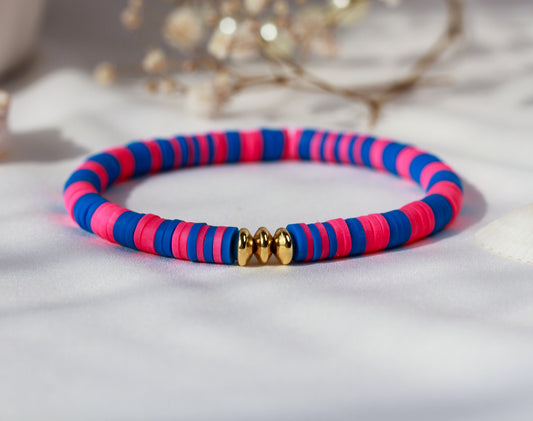 Electric Berry – Katsuki-Armband in Pink und Blau
