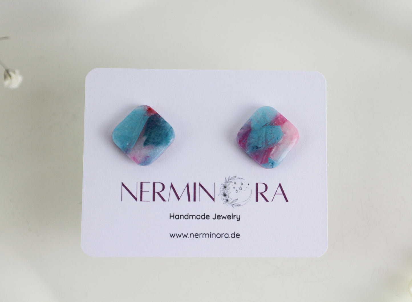 Sommer Ohrringe & Ohrstecker Set – Handgemachte bunte Polymer Clay Statement Pieces