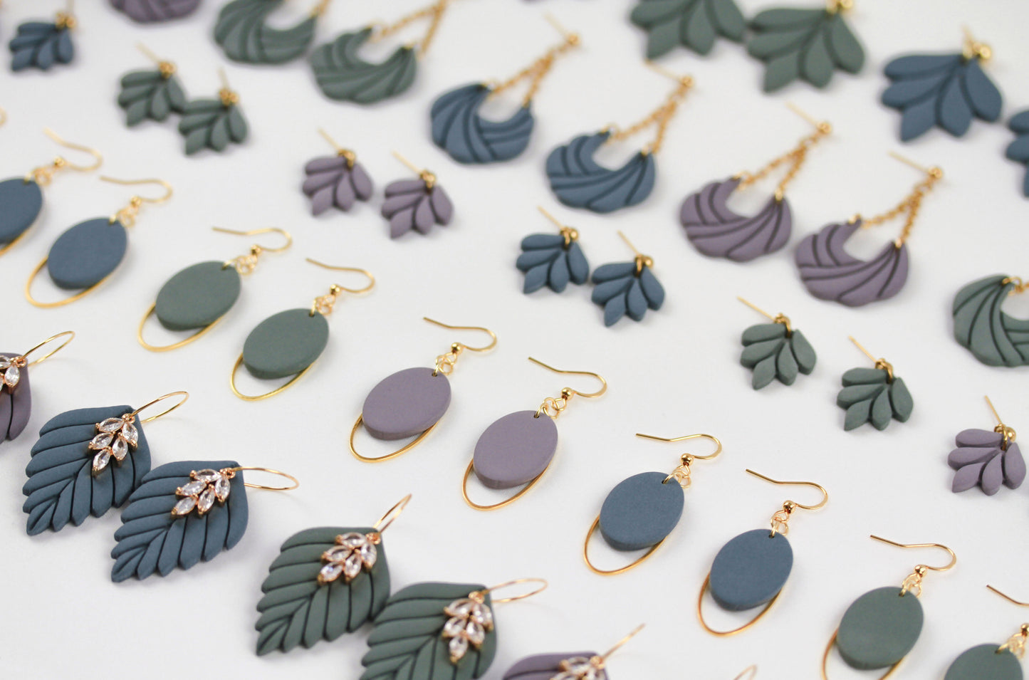 Kleine Blatt Ohrringe – Handgefertigte Polymer Clay Statement Ohrringe | Dewlight