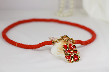 Scarlet Heart Charm - Halskette