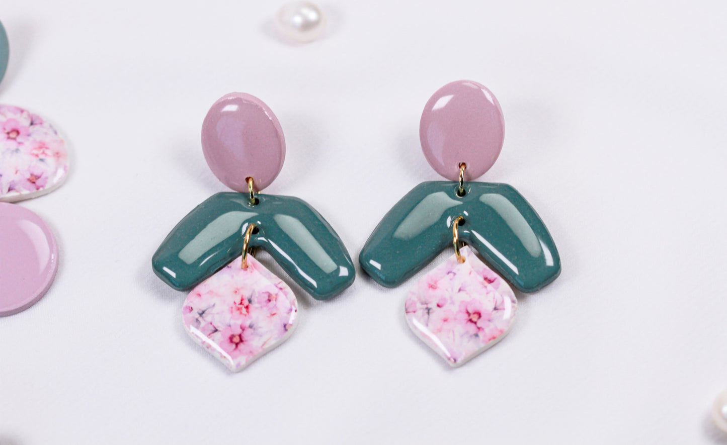Blush Garden Curve -Ohrringe