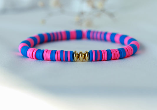 Electric Berry – Katsuki-Armband in Pink und Blau