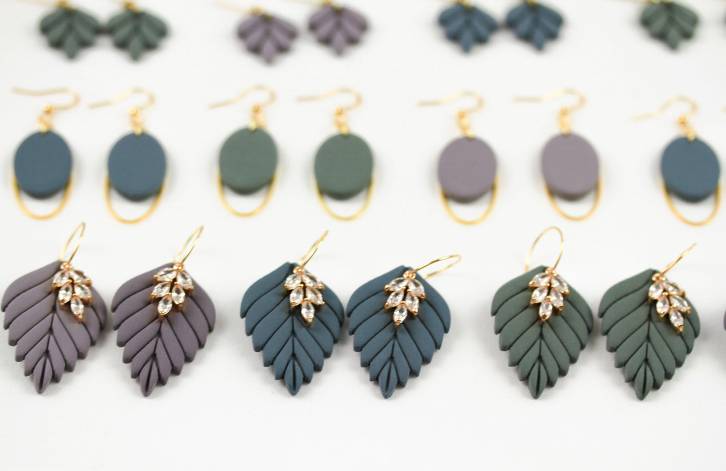 Große Herbst Blatt Ohrringe – Polymer Clay Statement Ohrringe | Dewlight Kollektion