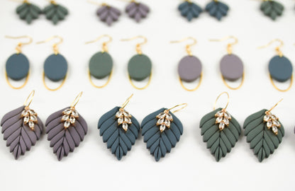 Große Herbst Blatt Ohrringe – Polymer Clay Statement Ohrringe | Dewlight Kollektion