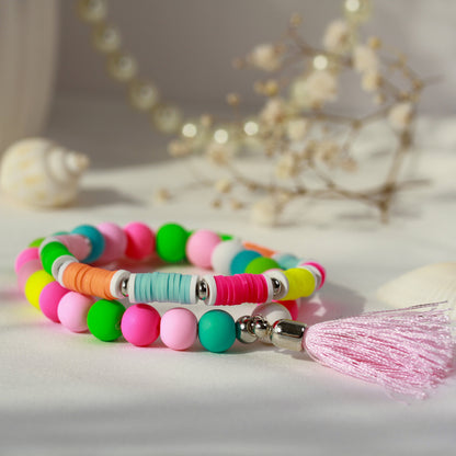 Pink Breeze Pop – Katsuki-Wickelarmband in Pink