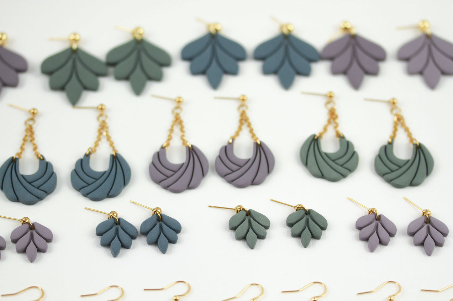 Polymer Clay Ohrringe mit Kette – Statement Hängeohrringe | Dewlight Kollektion