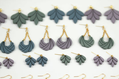 Polymer Clay Ohrringe mit Kette – Statement Hängeohrringe | Dewlight Kollektion